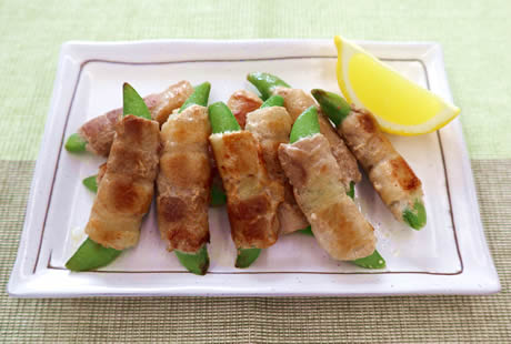 スナップえんどうの肉巻き